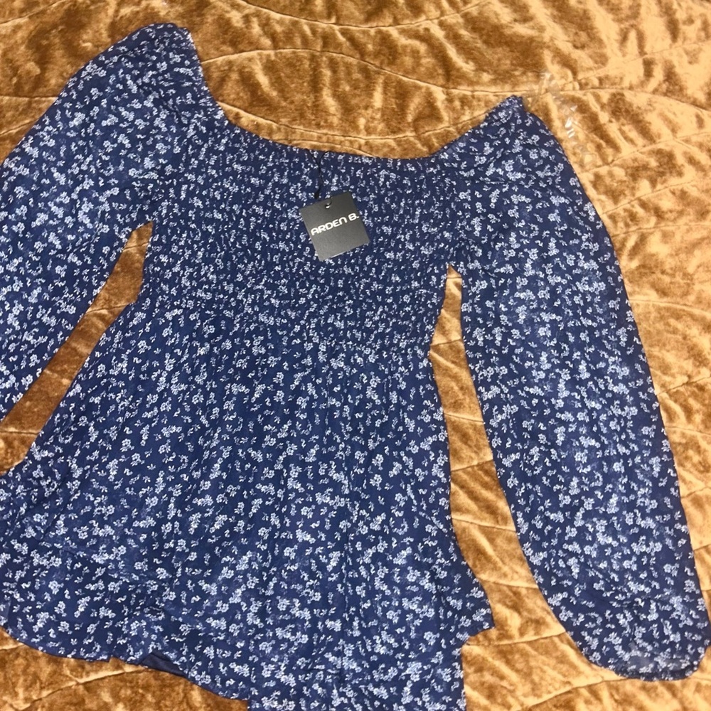 Blue Floral Romper